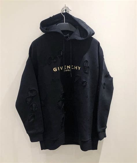 givenchy paris hoodie glow in the dark|Givenchy Paris sweatshirt destroyed.